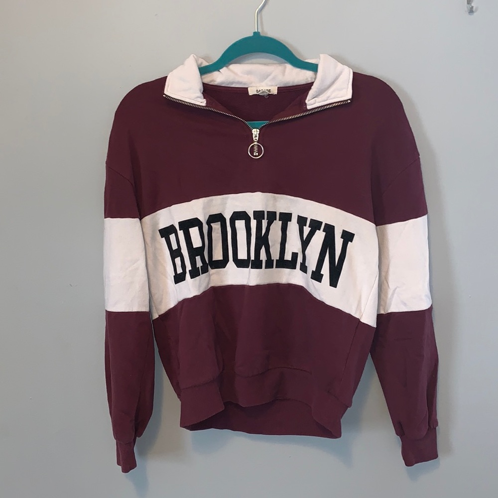 Maroon quarter zip